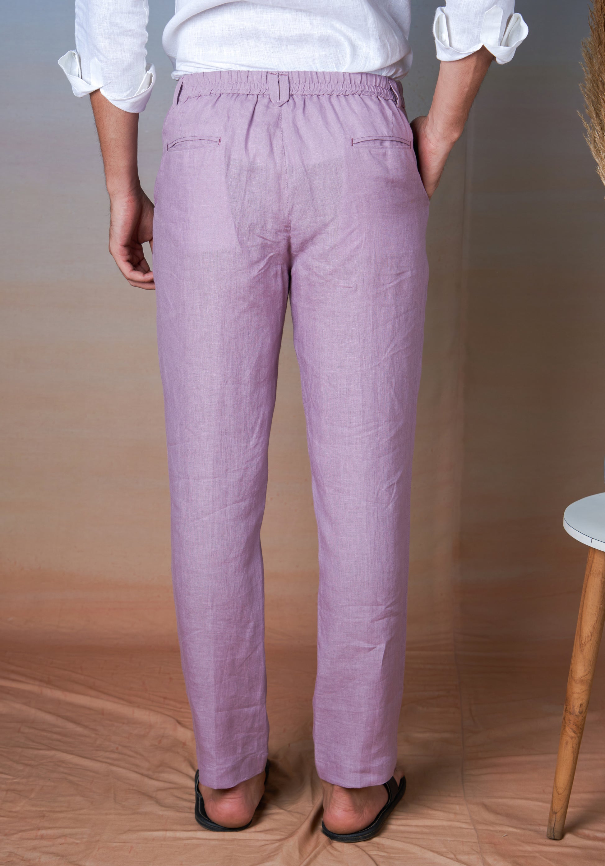 LILAC - LINEN EAZY PANT