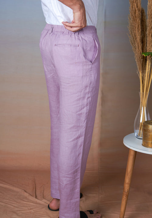 LILAC - LINEN EAZY PANT