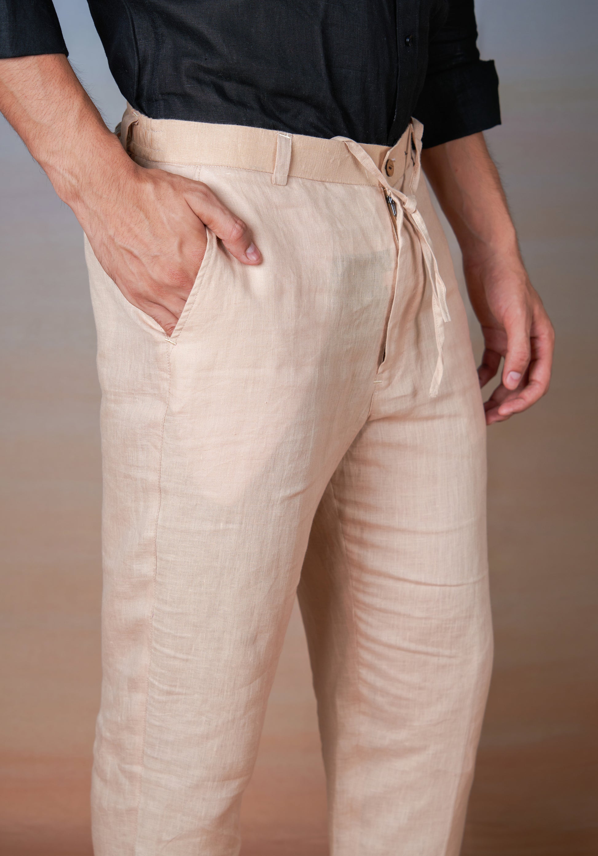 SWISS COFFEE - LINEN EAZY PANT