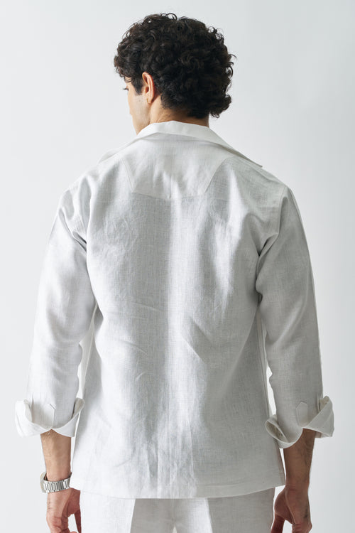 SNOWFLAKE HAVEN LINEN JACKET