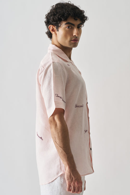 11:11 - HAND EMBROIDERED UNISEX PURE LINEN SHIRT