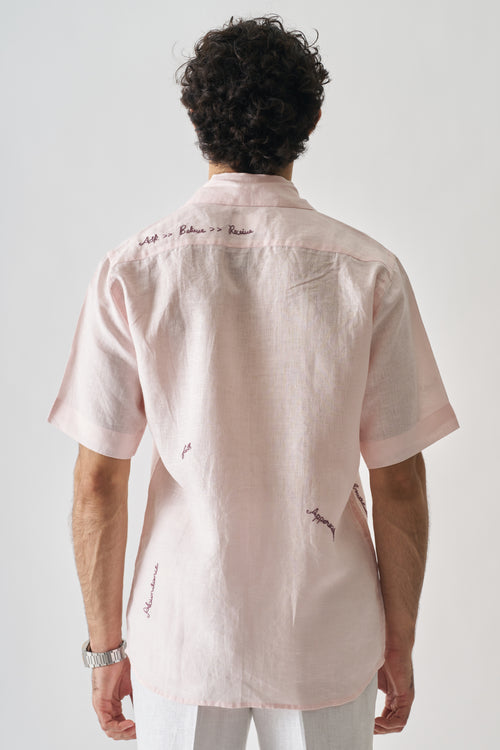 11:11 - HAND EMBROIDERED UNISEX PURE LINEN SHIRT