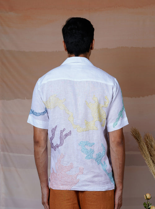 CANVAS OF COLOURS 2.0 - HAND EMBROIDERED UNISEX LINEN SHIRT